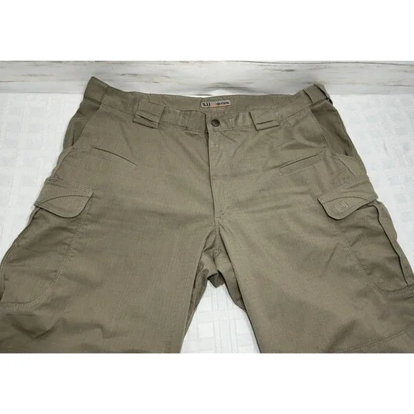 5.11 Tactical Stryke Cargo Pants Mens 40 X 30 Brown Ripstop Canvas Utility Work - Picture 3 of 14